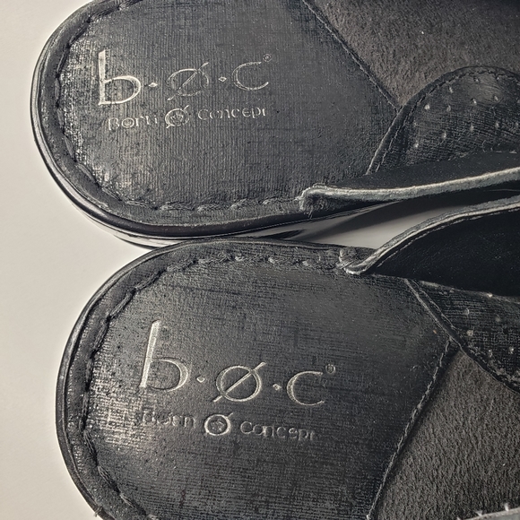 BOC Born Concepts Slip-on Buckle Textured Shiny Leather Clog Mules Profession 10 - Picture 4 of 8